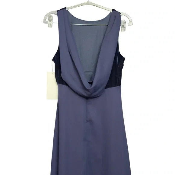 Arianna by Teresa Page Navy Velvet Top Long Formal Dress Size 8 - Picture 4 of 13